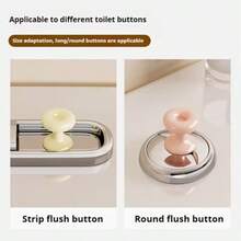 2PCS Multi-Color Non-Slip Effort-Saving Plastic Toilet Flush Button Extender, Extended Button Assist For Bathroom Home Daily Use - Multi-color - View 3
