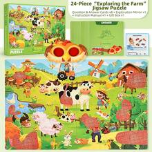 Jelajahi Mainan Puzzle Edukatif Anak, Termasuk Kartu Petunjuk yang Sesuai, Dipasangkan dengan Kacamata Dekripsi Merah, Selesaikan Puzzle untuk Membuka Pola Tersembunyi, Permainan Berburu Harta Karun Misterius 2-in-1, Temukan Rahasia Kecil, Kembangkan Keterampilan Observasi dan Konsentrasi, Cocok untuk Pendidikan Anak Usia Dini 3+ Tahun - MultiWarna - View 16