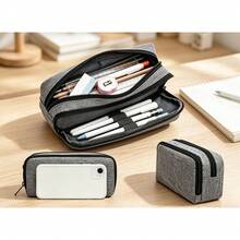 1pc Minimalist Large Capacity Pencil Case, Portable Handheld Stationery Storage Bag, Suitable For Students, Teenagers And Adults, Ideal School And Office Storage Gift - Multicolor - View 14