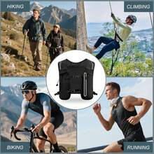 Professional Lightweight Sports Running Vest With Breathable Honeycomb Mesh Design, Multiple Large Capacity Pockets, Perfect For Outdoor Fitness And Running Activities In Europe And America - Black Upgrade - View 3