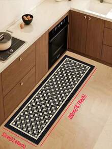 1 buah Keset Dapur Bermotif Kotak-kotak, Karet Lembut 3,5 mm yang Menyerap Air dan Mudah Dibersihkan. Cocok untuk Koridor, Kamar Mandi, Ruang Tamu, Keset Pintu Luar, dan Toilet. Dapat Digunakan Sepanjang Tahun dan untuk Berbagai Hari Libur. - MultiWarna - View 14