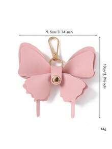 1pc Minimalist Elegant White Butterfly Design, Layered Faux Leather Wings Decoration, Gold Metal Swivel Hook, Suitable As Keychain, Bag Charm, For Daily Wear In All Seasons, Also As Holiday Gift - Multicolor - View 7