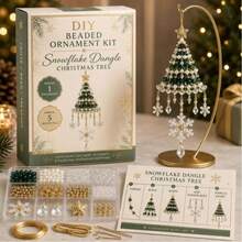 DIY Christmas Tree Beaded Ornament Kit, 3D Crystal Bead Mini Tabletop Xmas Tree Craft Set, Handmade Sparkling Holiday Desk Decoration, 2027 DIY Ornament Kit For Tabletop Christmas Home Decor & Gift - Multicolor - View 4