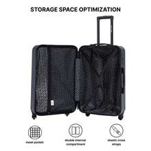W WINGS Travel Suitcase Set 3 Pcs | Cabin, Medium And Large Hard Shell Luggage With TSA Lock, Telescopic Handle And Wheels - Navy Blue - View 3