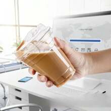 Bộ cốc trong suốt 16oz/14oz kèm nắp, cốc uống nước đá nắp thẳng bền, cốc sinh tố, phù hợp cho đồ uống lạnh, nước ép và sữa lắc - phụ kiện thiết yếu cho tiệc Halloween/Giáng sinh/Sinh nhật - trong suốt - Xem 5