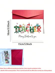 8pcs/4sets Minimal Hand-Drawn Christmas Greeting Card,Christmas Greeting Cards With Envelopes, Christmas Tree, Santa Claus, Reindeer Design, Includes Note Cards And Envelopes, Suitable For Christmas Home Decor, Party Setup And Holiday Greetings. - A - View 9