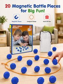 Desktop Game, Educational Strategy Game, Magnetic Game With Rope, Suitable For Family, Party, Travel And Camping, Suitable For Children And Adults 2-Player Game - Multicolor - View 3