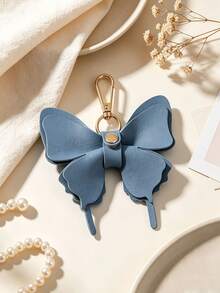 1pc Minimalist Elegant White Butterfly Design, Layered Faux Leather Wings Decoration, Gold Metal Swivel Hook, Suitable As Keychain, Bag Charm, For Daily Wear In All Seasons, Also As Holiday Gift - Multicolor - View 8