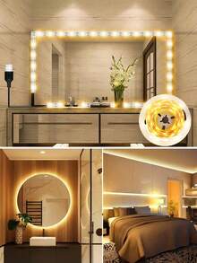 USB LED Light Strip 6500K/3000K 5V USB Powered LED Flexible 2835 Light Bar, Suitable For TV Background Lighting Decoration, Bedroom Decoration Light Strip, Home Decor, Kitchen Backlight Lighting, Bedroom, Room, Wardrobe, Cabinet, Indoor Display Cabinet, Party Scene - Usb Light Strip - View 4