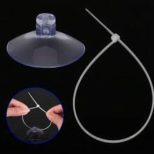 20PCS Aquarium Suction Cup 1-Inch Mini Suction Cup Helper Hook With 30PCS Adjustable Transparent Zipper, Fish Tank Suction Cup, For Plants, Flower Pots, Bundled Moss, Windows, Small Marine Suction Cup - View 2
