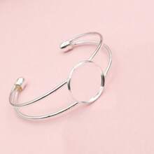 1pc/2pcs DIY Bangle Bracelet Blank Bezel Tray Fits 20/25mm Round Cabochon Base Setting Handmade Jewelry Making Accessories Findings - Bracelet Cabochon Base - View 11
