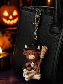 Halloween/Christmas Themed Highland Cow Acrylic Ornament. High-Definition Print, Wear-Resistant And Fade-Resistant,Suitable For Home Living Room - Multicolor - View 5