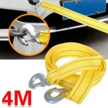 4M Heavy Duty 3 Ton Car Tow Cable Towing Pull-Rope Strap Hooks Van Road Recovery - A - View 3