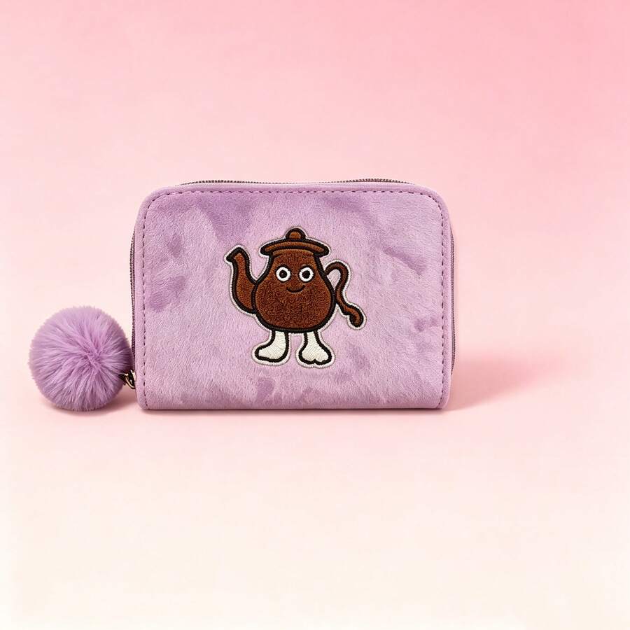 Cartera de felpa para mujer - LM21-MORADO - Ver 1