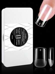 Soft Gel Nail Tips, 12 Sizes Available, Semi-Matte Full Coverage French Style Wearable Nail Patches, Thin Front Thick Back, Better Fit - Clear - View 2