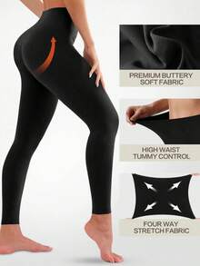 Plus Size High Waist Capri Tights, Solid High Stretch No Foot 9/10 Length Shaping Hosiery, Multi Colors - Multicolor - View 4