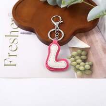 1pc Cute PU Alphabet Letter Keyring Wrist Lanyard Bag Pendant Halloween Party Travel Gift For Students Ladies Xmas - Multi-color 1 - View 10