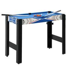 5-In-1 Game Table, Billiards, Table Tennis, Hockey, Basketball, Archery, Accessories Included, MDF, Plastic, Blue - Black + Blue - View 6