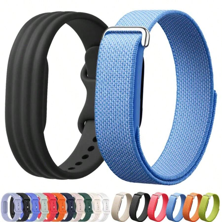 2pcs Silicone+Nylon Band For Google Air Strap Adjustable Replacement Wristband For Air Fitness Tracker Bracelet - Multicolor - View 1
