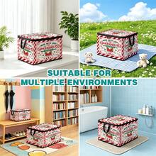 Thickened Storage Bag, Foldable Clothes & Bedding Storage Bag, Dorm Essentials, Suitable For Blankets, Bedding, Wardrobe, Underbed & Dorm Storage, Ideal For Moving, Laundry & Space-Saving Room Organization, Christmas Edition Premium Digital Print Pattern - Multi-color - View 6