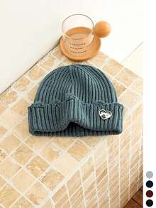 1pc Sweet & Cute Bow Knitted Beanie Hat For Women, Autumn/Winter New Style, Face-Slimming, Warm, Oversized Slouchy Furry Knit Cap - Multicolor - View 14