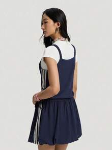 Adidas Originals Women's RESORT S DRESS Sleeveless Athletic Dress KX0725 - Navy Blue - View 3