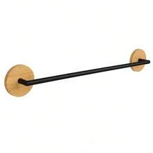 47.5cm Wood Modern Towel Rack, Minimalist Bathroom Hanging Storage Bar, Space-Saving Wall Mount Organizer - D - View 4