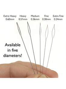 7/14pcs 0.15-0.7mm Mixed Twisted Needle With Needle Tube, Ultra-Fine Beading Tool, Steel Wire, Handmade DIY Jewelry Making - View 3