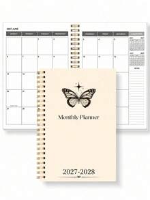 1本 2027-2028學年週計畫與月計畫筆記本，中性款，含月計畫頁與備註頁，辦公與學校用品，成人禮物，教師禮物 - 彩色 - 查看 12