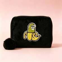 Cartera de felpa para mujer - LM21-NEGRO - Ver 1