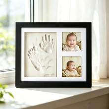 1pc Pet DIY Paw Print Memorial Hand & Foot Impression Frame Desktop Set, Baby Couple Handprint, Dog Cat Paw Print Footprint Clay - one-size - View 9