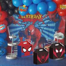 Disney 6 buah Kantong Kado Permen Pesta Ulang Tahun Bertema Spider-Man & Kotak Kado Lipat Portabel, Cocok Untuk Anak Laki-laki, Penuh Keseruan dan Kejutan (Model Acak) - MultiWarna - View 2