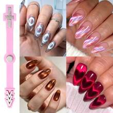 3-In-1 Magnetic Tool For Cat-Eye Gel: Star/Eye/Arrow/Cross/Grid Patterns – High-Strength Magnet - Multicolor - View 4