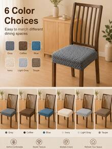 Non-Slip Chair Cover, Soft Plaid Pattern, Elastic Chair Cover, Suitable For Office And Home Chairs, Beautiful High Elasticity Soft, Replaceable Old Surface, Protect Chair, Home Aesthetics, Christmas Home Decor, Chair Cover, Chair Cushion - Multicolor - View 3