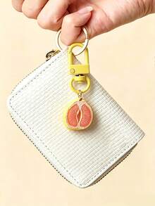 3Dfruit Keychain Cut Pomelo Keychain Fruit Ornament Couple's Keychain Bag Charm Car Key Pendant Key Ring Accessory Small Gifts Women's Keychain. - Multicolor - View 5