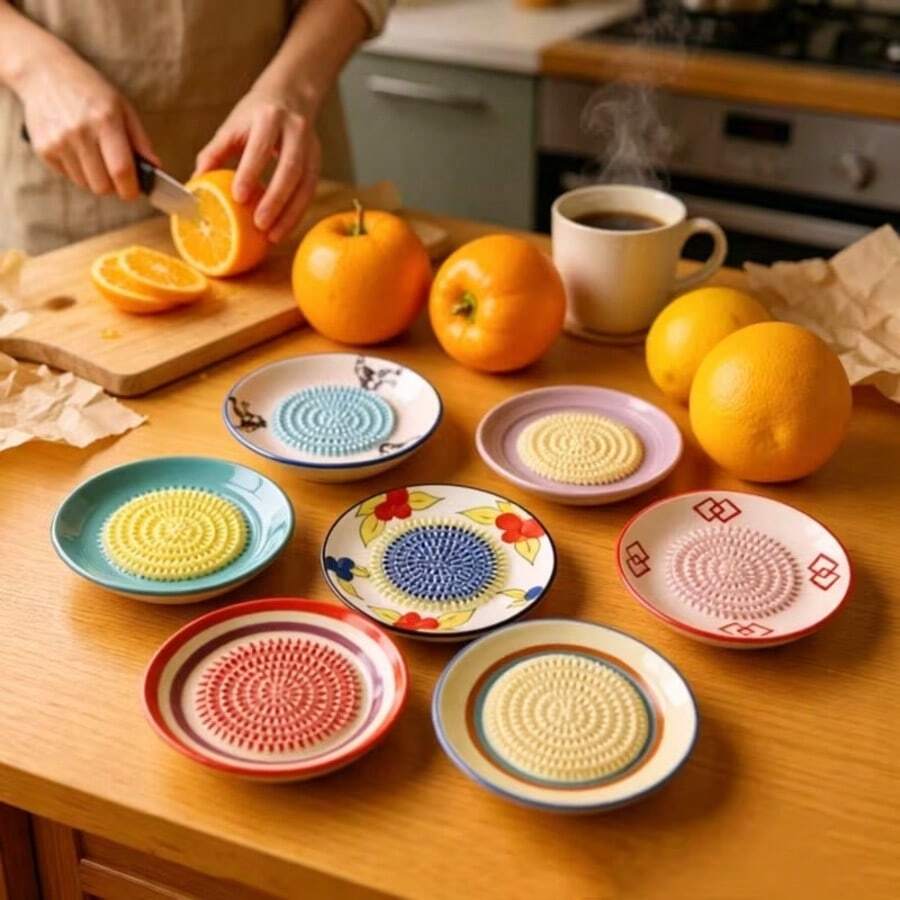 5 Inch Ceramic Mortar And Pestle | Home Garlic Ginger Grinder | Kitchen Tool - Multicolor - View 1