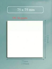 3pcs Transparent Sticky Notes, Minimalist Easy-Tear, Suitable For Memo Reminders, Applicable For School, Dorm, Office, Book Marking And Daily Recording, Strong Adhesion And Reusable - Multi-color - View 14