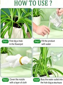 Automatic Plant Watering Device, Cactus, Tulip And Bird-Shaped Slouchy Watering Device, PVC Self-Watering Spikes, Suitable For Indoor Potted Plants, Garden And Lawn Care, Great Helper For Short Trips - Multicolor - View 4