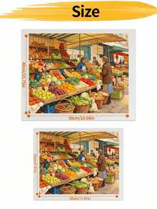Adult & Beginner Digital Oil Painting Kit, Vegetable Stall, Easy Acrylic Painting Supplies (Includes Brushes & Paints), Suitable For Home Decor, Ideal Gift For Holiday. - Sets - View 4