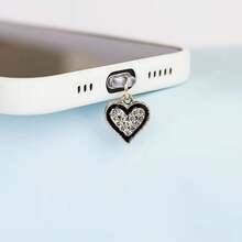 1pc Heart-Shaped Charming Phone Dust Plug, Type-C & Lightning Interface Phone Accessory, Device Protection, Fashionable Plug, Design, Soft Material, Durable Protective Cover, Gift For Girls, Essential For Smartphone Users - Multicolor - View 6