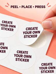 500/1000pcs Personalized Round Stickers, Custom Your Design Circle Labels With Logo, Photo Or Text, Waterproof Sticker Labels, Packaging Decor, Product Seals, Party & Event Supplies - Multicolor - View 4