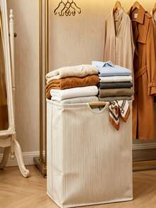 Bohemian Style Oversized Laundry Basket With Handles - Freestanding, Foldable And Collapsible For Storage, Suitable For Bedrooms, Bathrooms, And Dorms, Fresh And Beautiful Style, Large Capacity, Soft Material, Laundry Baskets - Multicolor - View 6