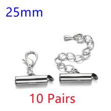 WGRXIRANYKM 10pcs/Pack Crimp End Caps Sliding Buckle Tube DIY Bracelet Connectors, Weaving Accessories For Jewelry Making - Pipe Buckle - View 10