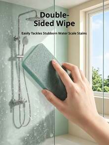 Magic Cleaning Scrub, Commercial Industrial Limescale Cleaning Brush, Household Multi-Functional Double-Sided Powerful Scrubbing Tool, Dry And Wet Use For Easy Cleaning; Widely Applicable To Bathroom Tempered Glass, Makeup Mirror, Shower Tile Gaps, Household Glass Windows, Kitchen Sink, Washbasin, Bathroom Hardware Surfaces And More Cleaning Scenarios. - Multicolor - View 4