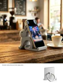 Cute Rabbit Shaped Phone Stand, Hands-Free Convenient, Fashionable & Elegant Accessory, Suitable For Phones And Tablets, Ideal For Office Desk And Various Scenes, Perfect Gift For Pet Lovers - Multicolor - View 11