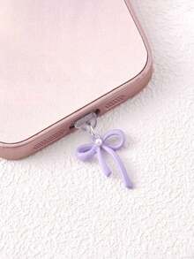 Bow Knot Dust Plug, Rubber Stopper For Charging Port & Data Port, Compatible With Apple & Type-C Phones - Multicolor - View 9