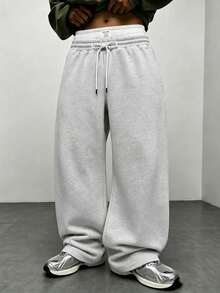 Men's Spring/Autumn Double Waistband Long Pants, Versatile Casual - Light Grey - View 2