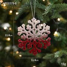Creative Christmas Snow-Dyed Reindeer Hanging Ornament, Nordic Style Flocked Decoration, Christmas Tree Pendant, Holiday Home Decor - Multicolor - View 13