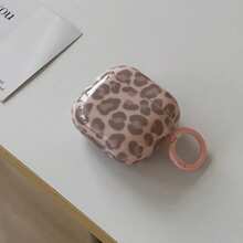 Casing Earphone Motif Leopard Aneka Warna dengan Gantungan, Kompatibel dengan 5/ Pro 3/Pro 2/ 4/ 3/ 1/2, Pelindung Minimalis Lucu untuk Anak Perempuan - MultiWarna - View 6