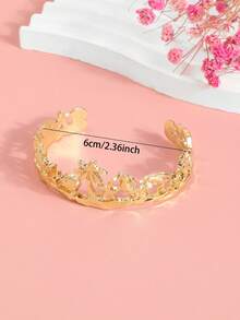 1pc Ocean Style Starfish Coconut Tree Turtle Dolphin Seahorse Open Bracelet Women's Jewelry - Gold - View 5